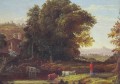 Paysage italien avec paysage Adueduct Tonalist George Inness